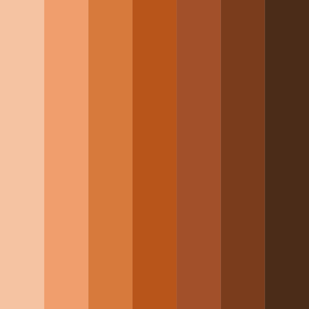 Download shades of dark orange color palette PNG image (square)