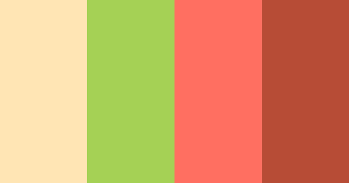 Download orange green red mix color palette PNG image (landscape)