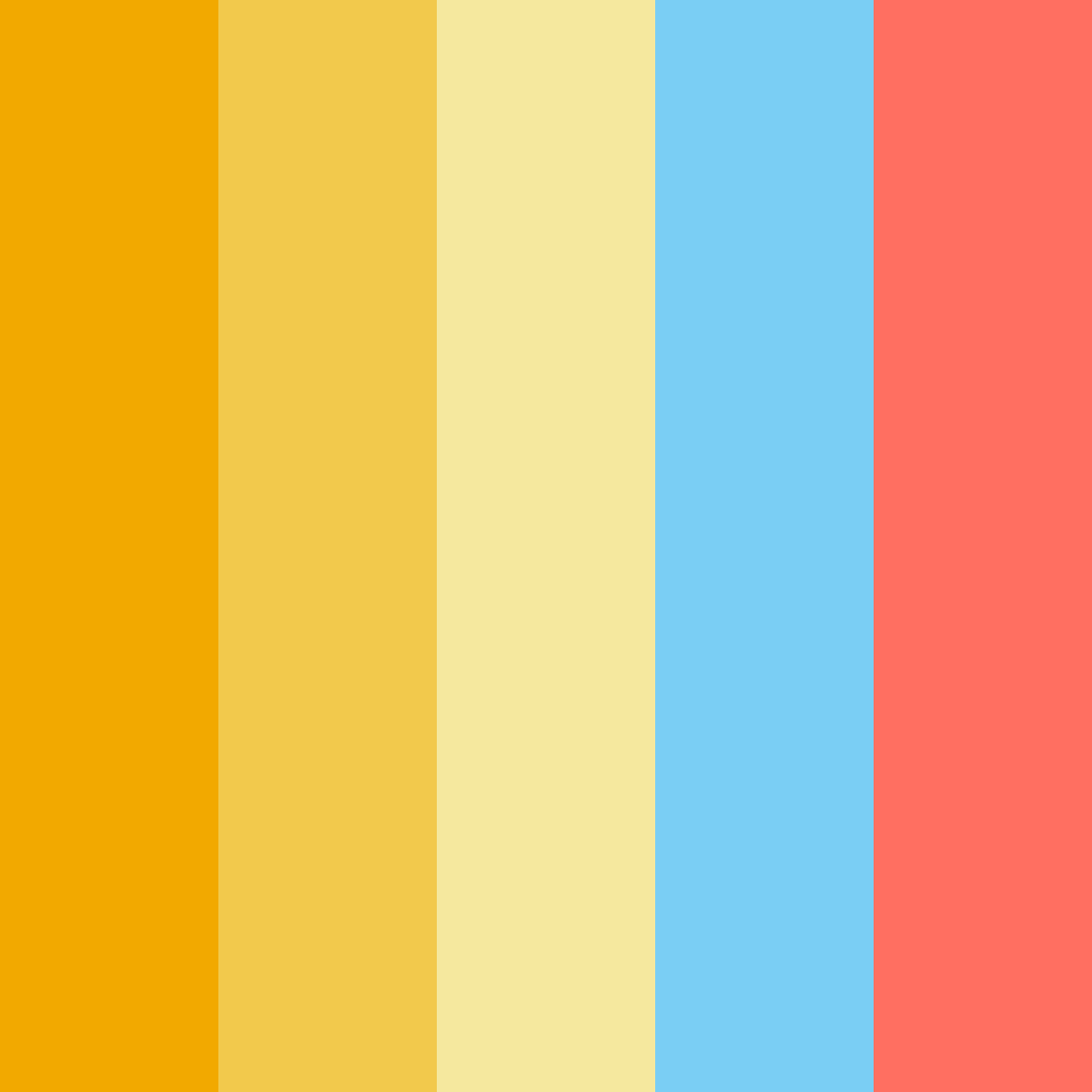 Download bright yellow color palette PNG image (square)