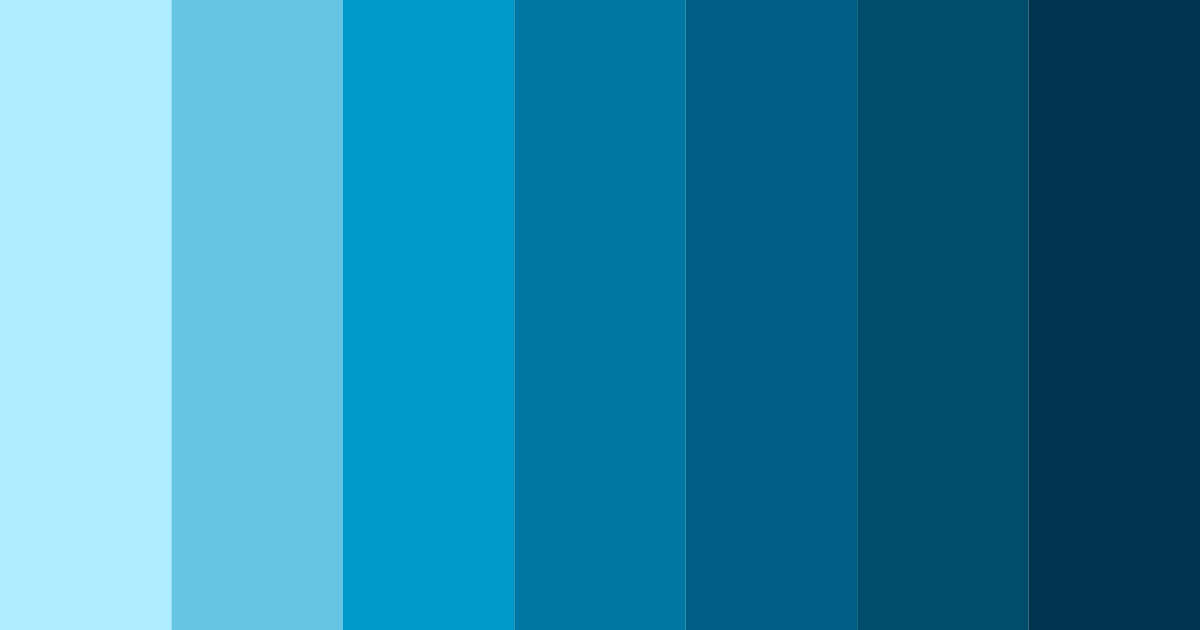 Download blue ocean depths color palette PNG image (landscape)