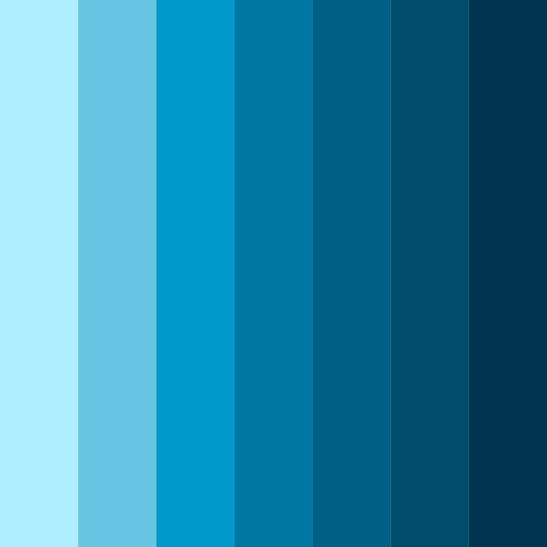 Download blue ocean depths color palette PNG image (square)