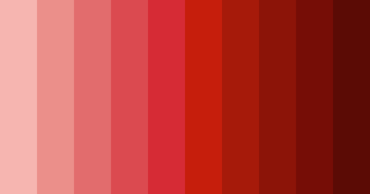 Download red hues color palette PNG image (landscape)