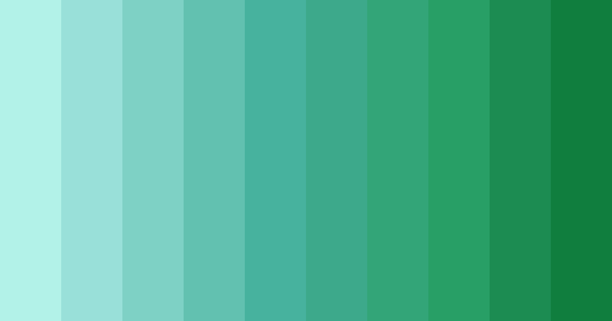 Download mint oasis color palette PNG image (landscape)