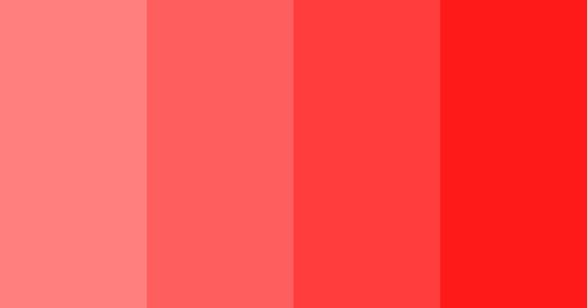 Download hot coral shades color palette PNG image (landscape)