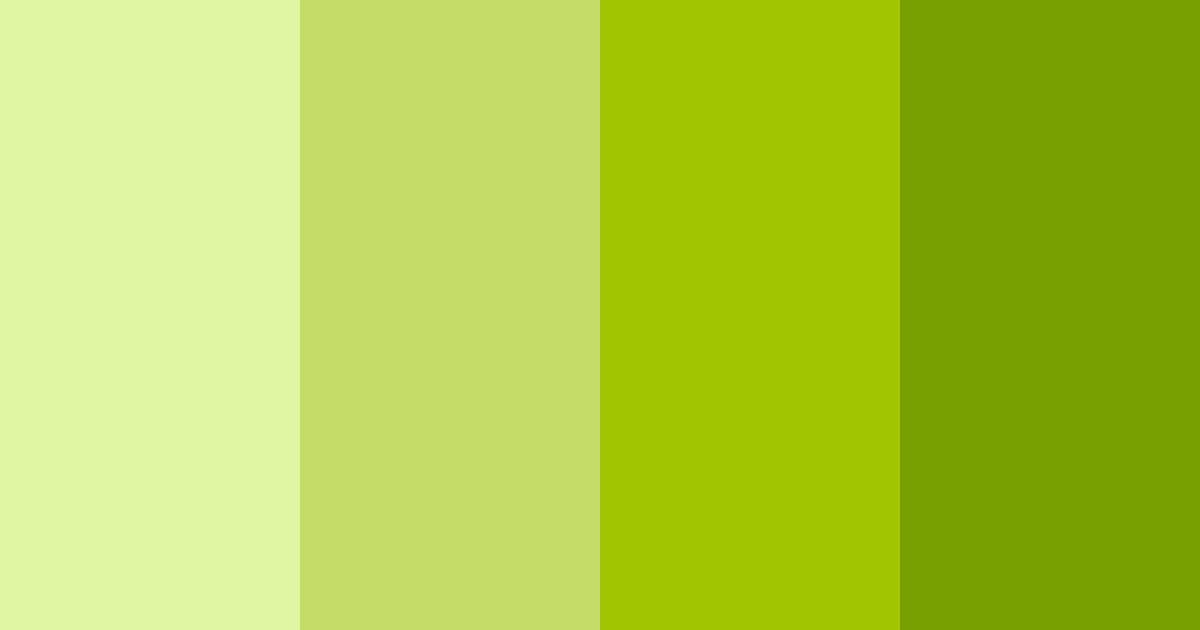 Download lime shades color palette PNG image (landscape)