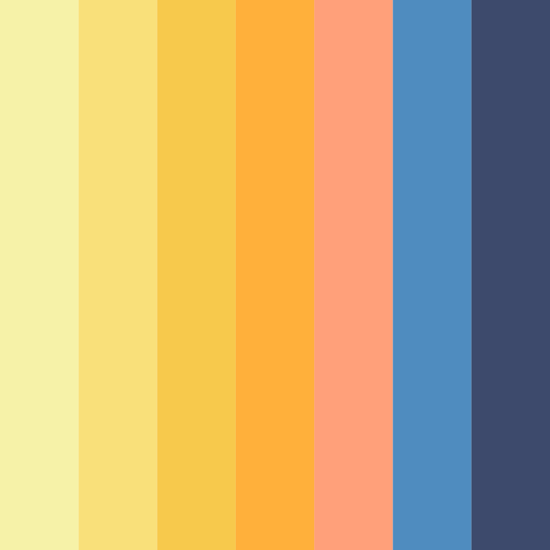 Download sunset breeze color palette PNG image (square)