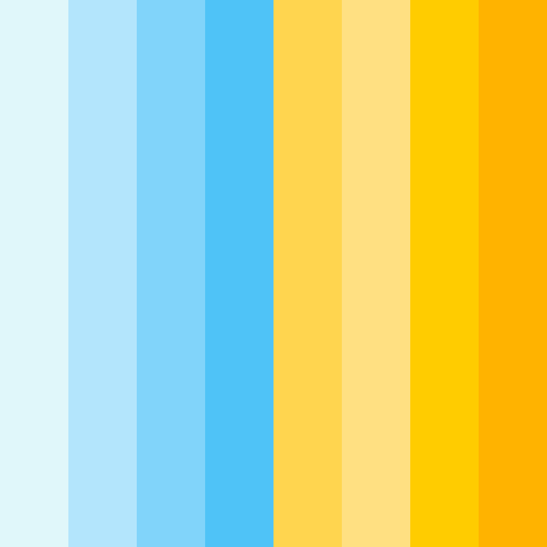 Download blue yellow calm color palette PNG image (square)