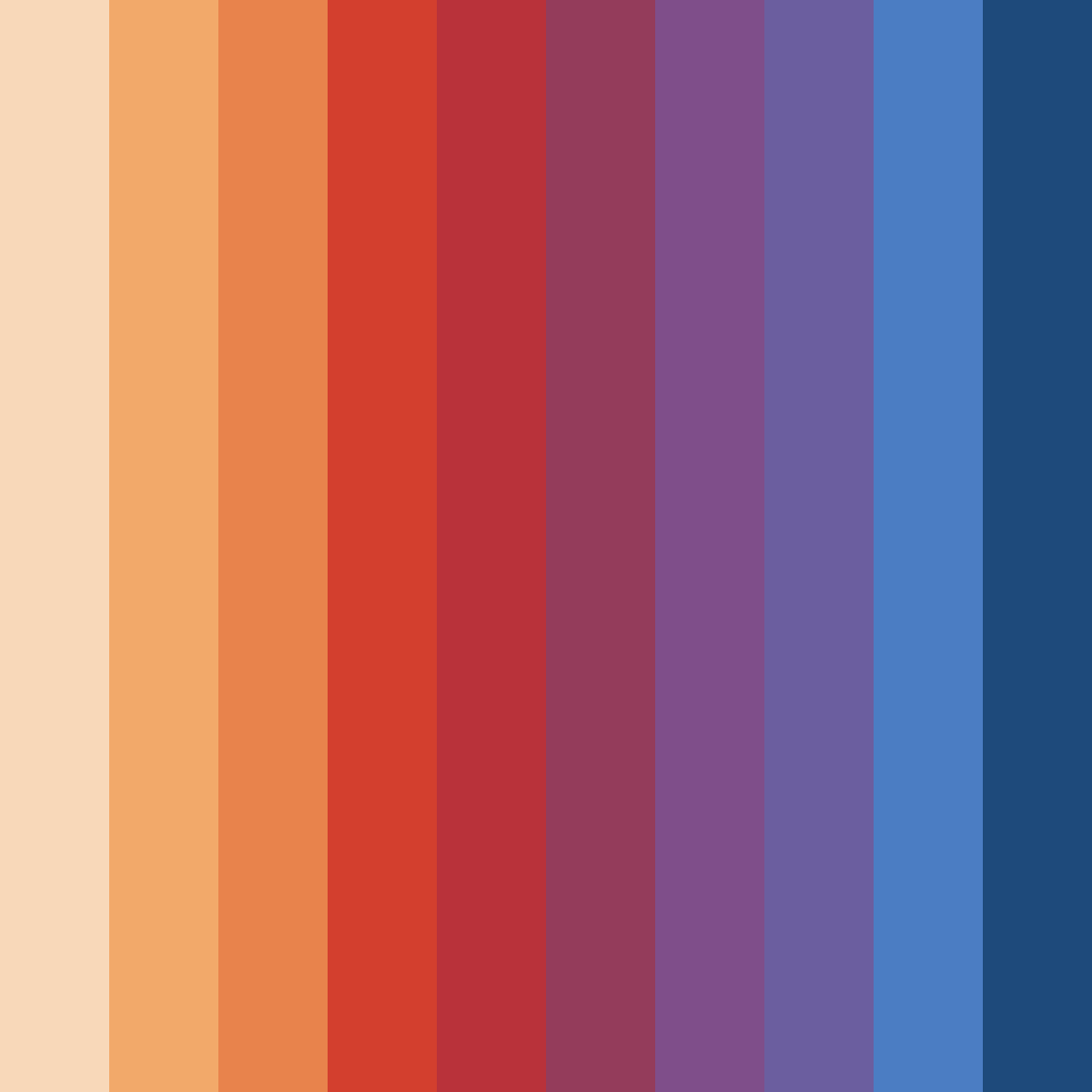 Download sunset reverie color palette PNG image (square)