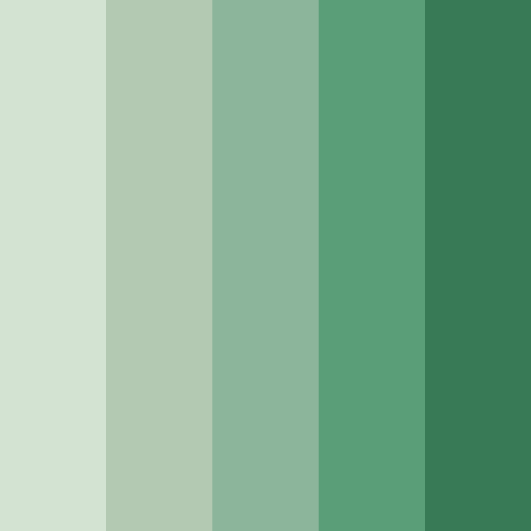 Download green shades color palette PNG image (square)