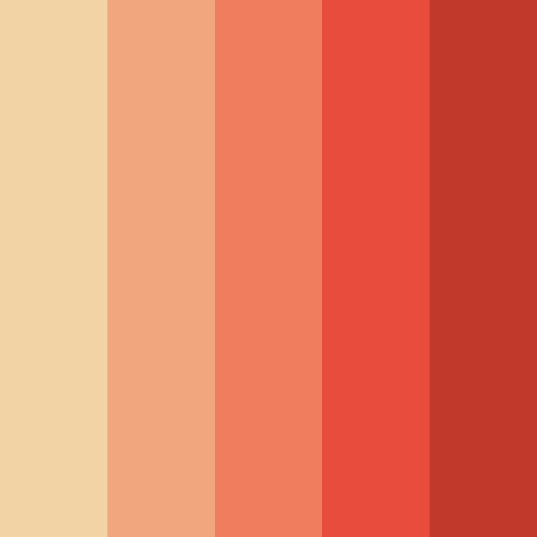 Download red sunset color palette PNG image (square)