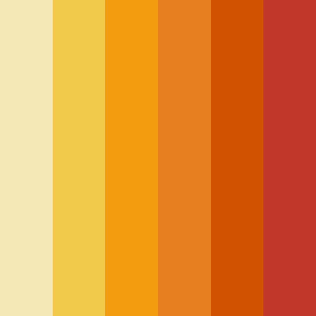 Download golden ember sunset color palette PNG image (square)