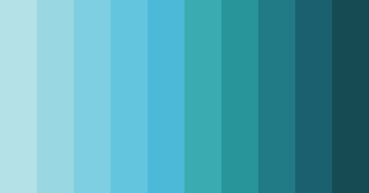 Download aqua serenity color palette PNG image (landscape)