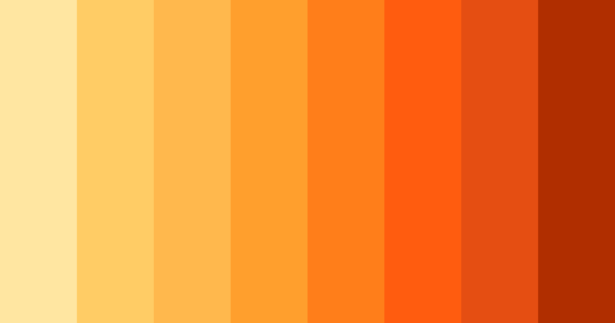Download orange summer color palette PNG image (landscape)