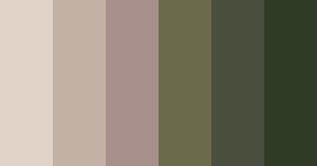 Download dusty pink and olive green color palette PNG image (landscape)