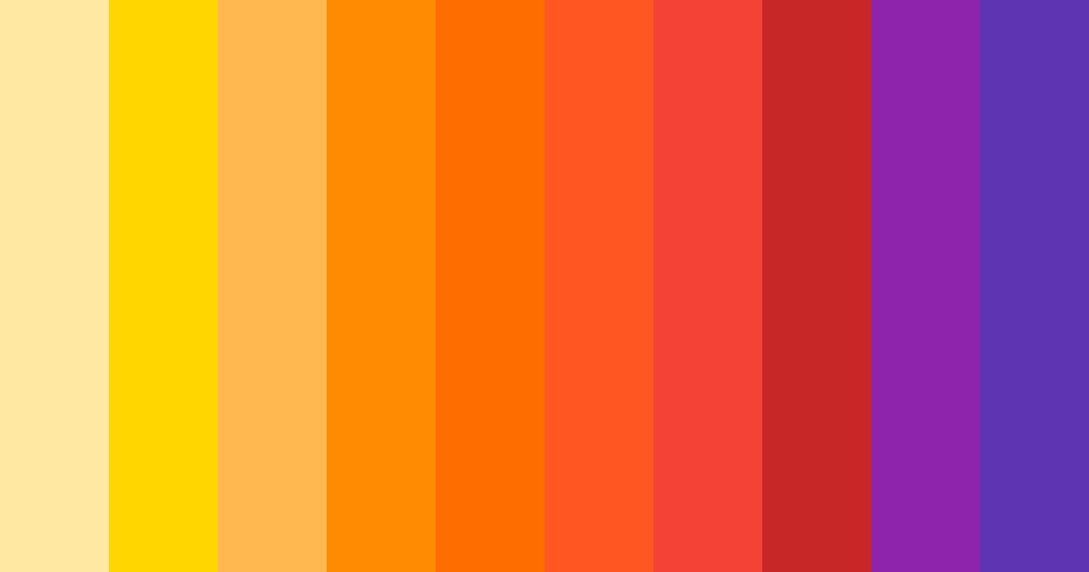 Download warm sunset color palette PNG image (landscape)