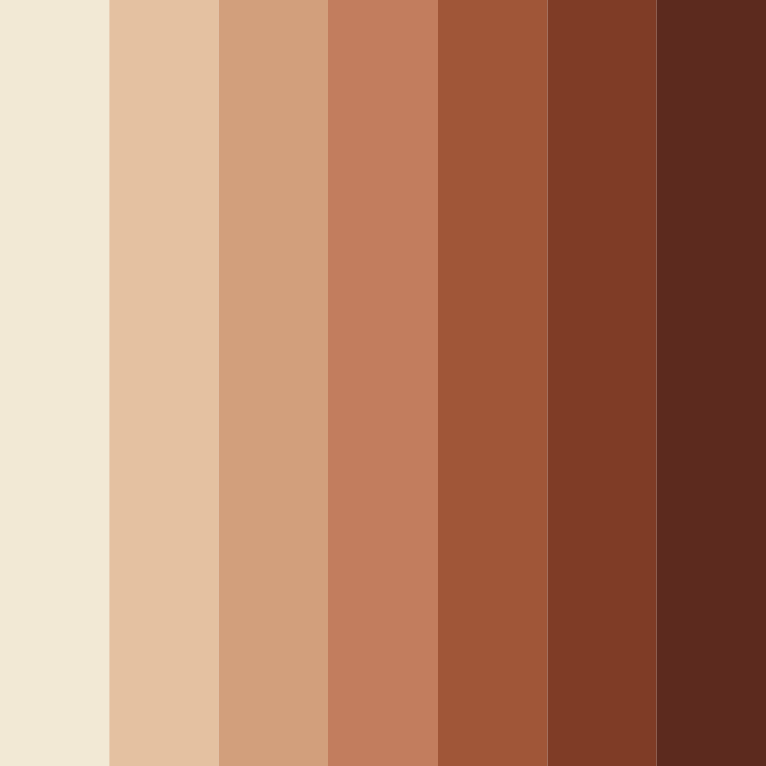 Download warm brown color palette PNG image (square)