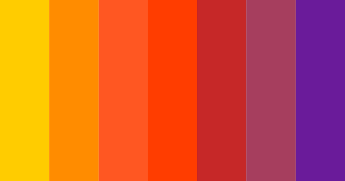 Download fiery orange color palette PNG image (landscape)