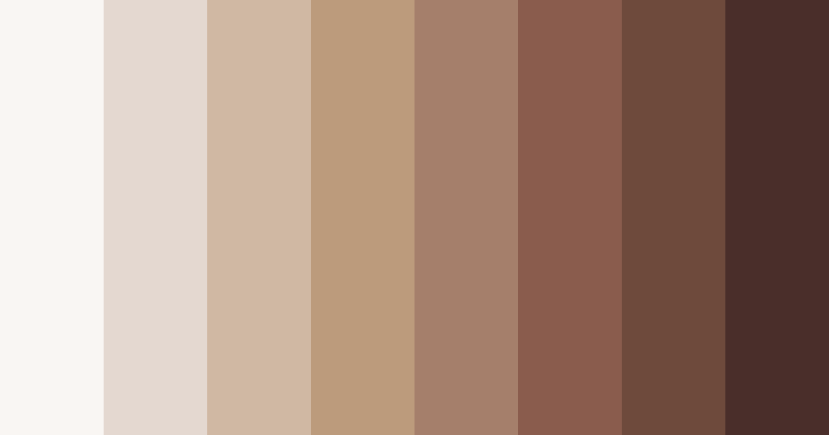 Download shades of beige color palette PNG image (landscape)