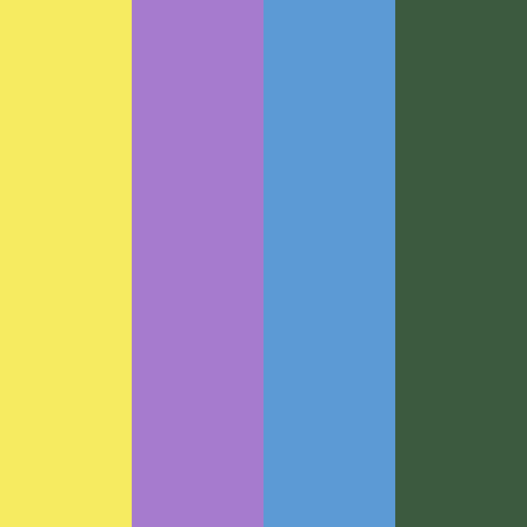 Download whimsical meadow color palette PNG image (square)