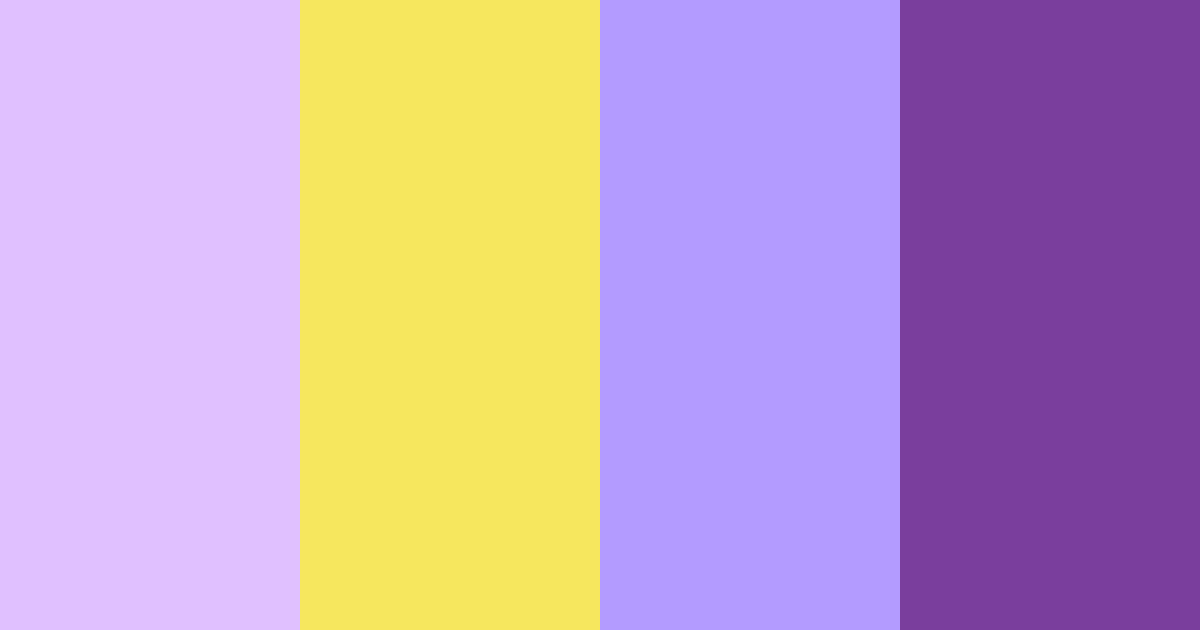 Download lavender sunshine dreams color palette PNG image (landscape)