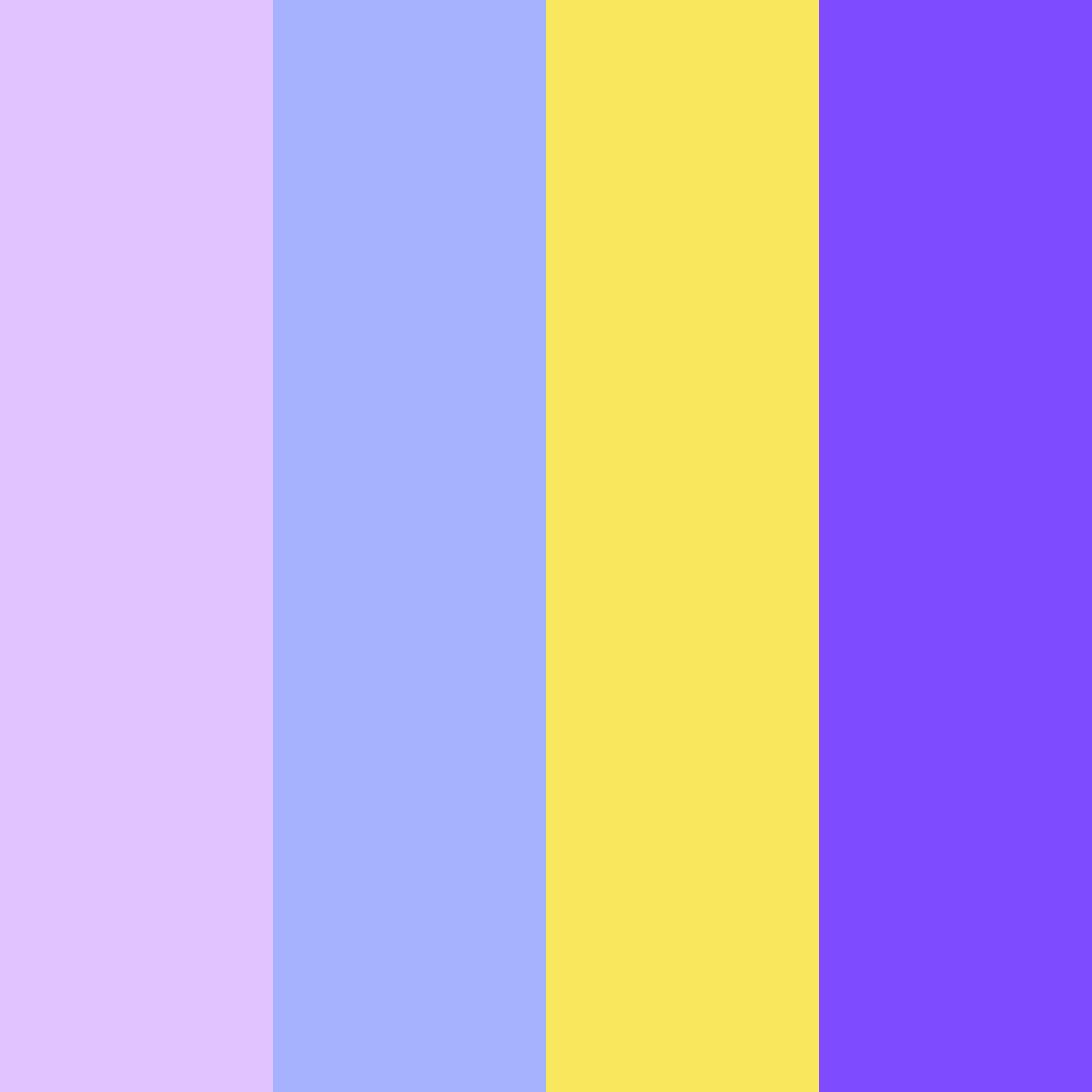 Download purple blue yellow dream color palette PNG image (square)