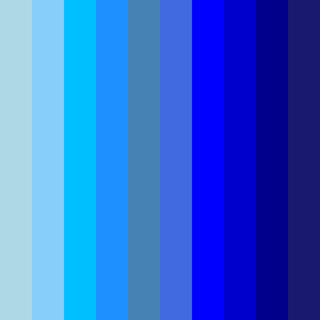 Download bright blue color palette PNG image (square)