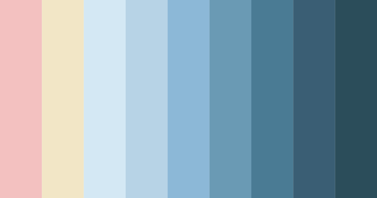 Download shades of blue color palette PNG image (landscape)
