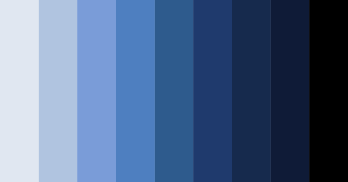 Download shades of blue and black color palette PNG image (landscape)