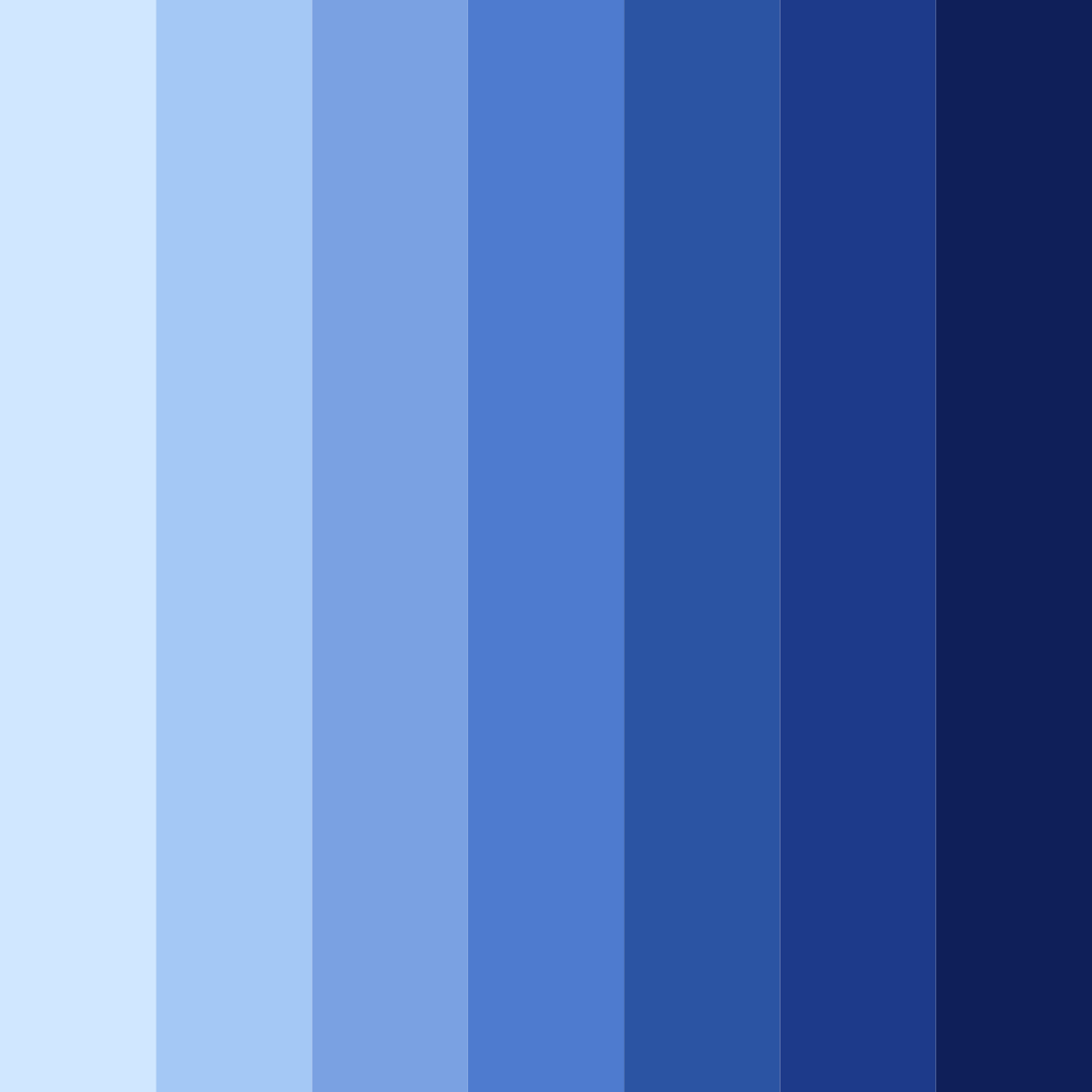 Download celestial blues color palette PNG image (square)
