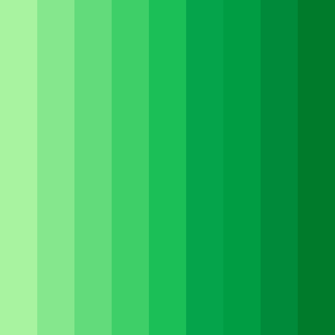 Download green shades color palette PNG image (square)