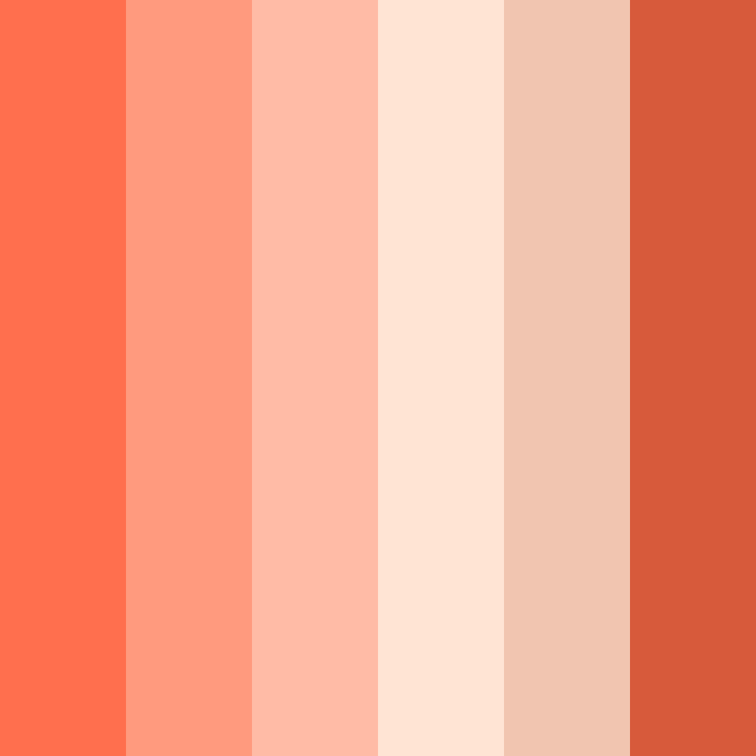 Download coral sunset color palette PNG image (square)