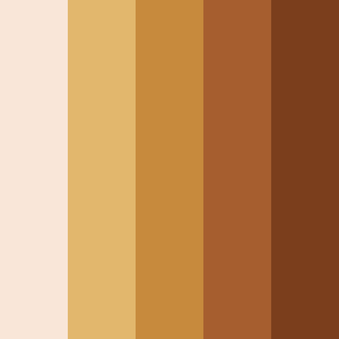 Download cognac shades color palette PNG image (square)