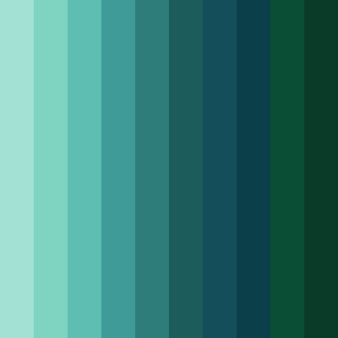 Download teal forest color palette PNG image (square)