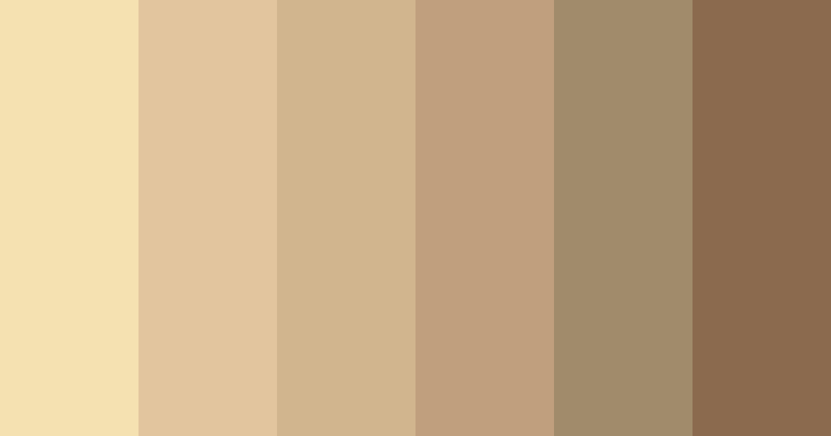 Download warm beige color palette PNG image (landscape)
