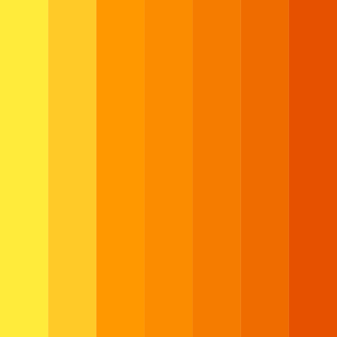 Download shades of yellow color palette PNG image (square)
