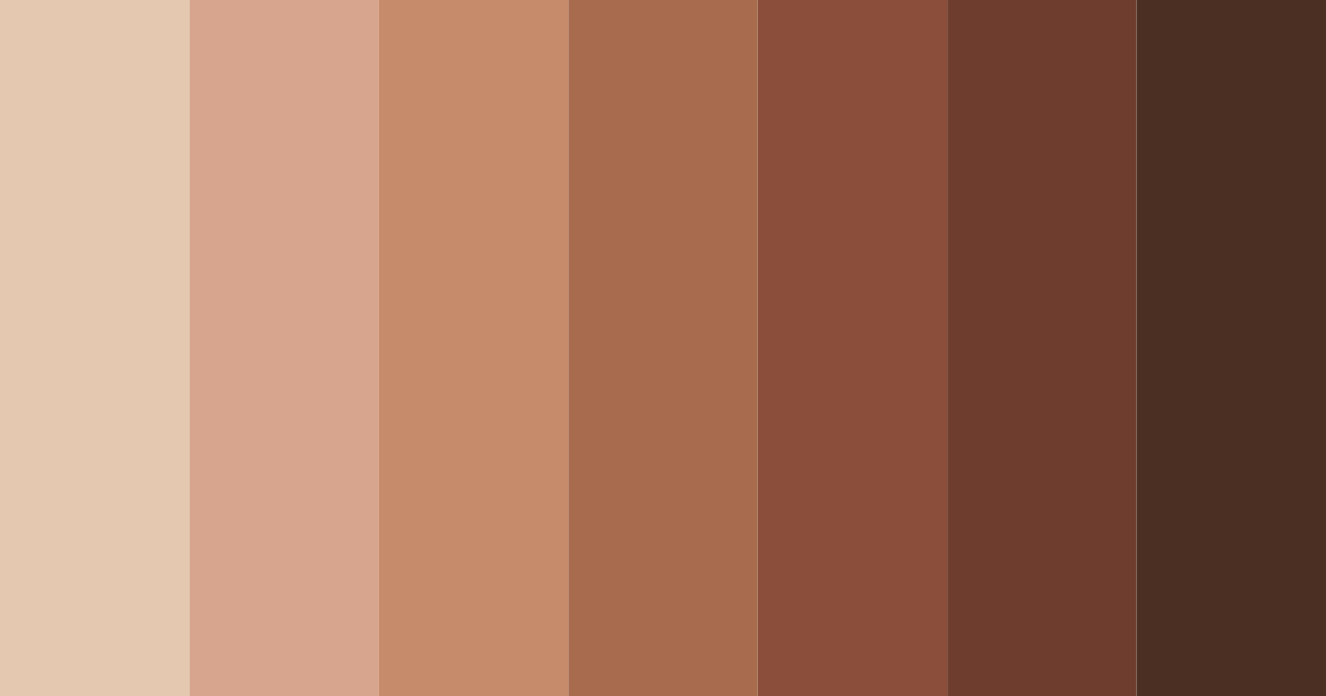 Download brown chocolate color palette PNG image (landscape)