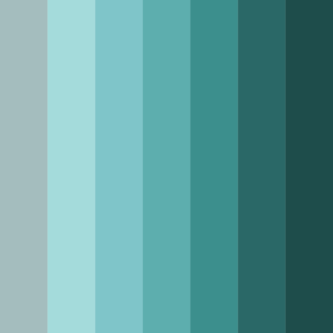 Download teal serenity color palette PNG image (square)