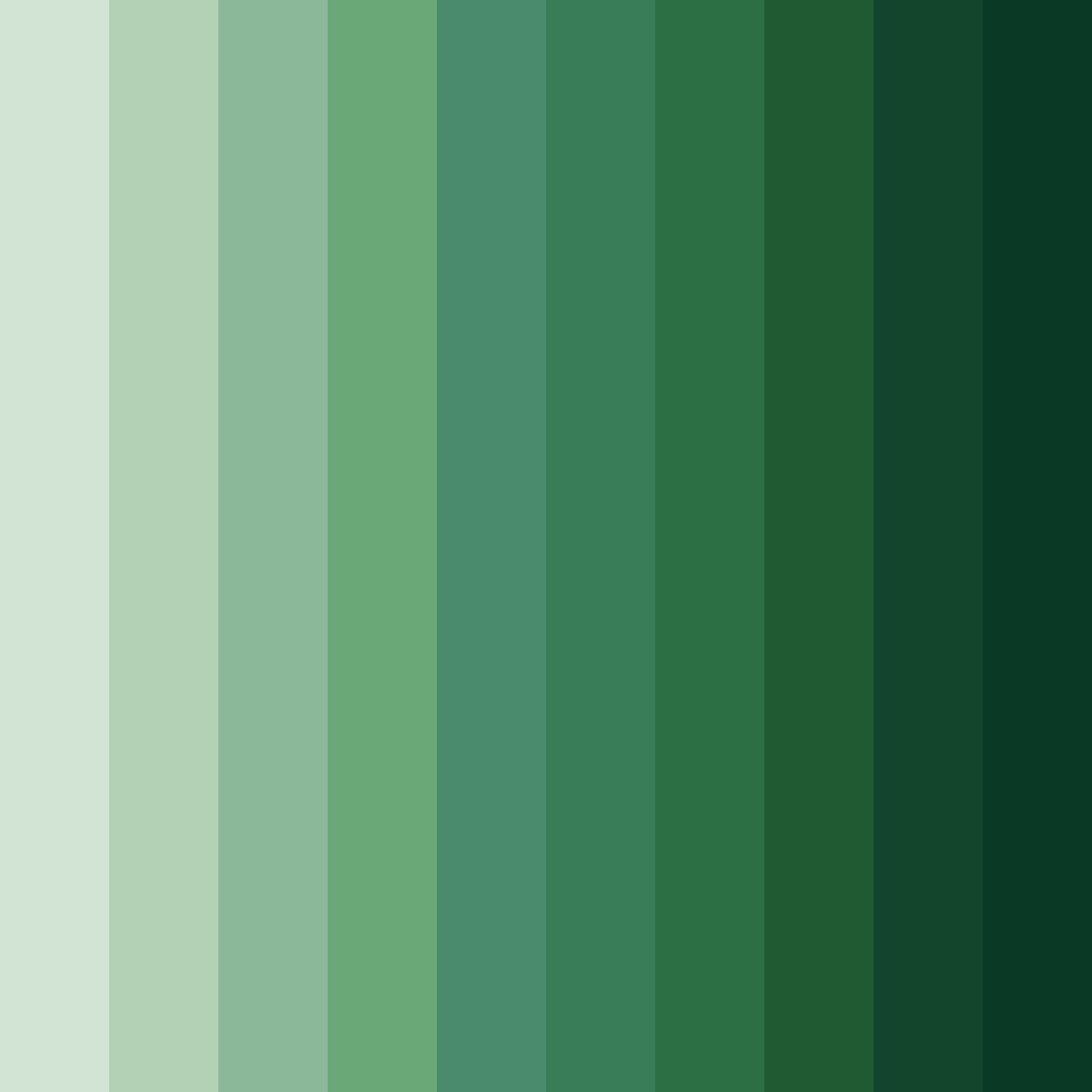 Download muted green shades color palette PNG image (square)