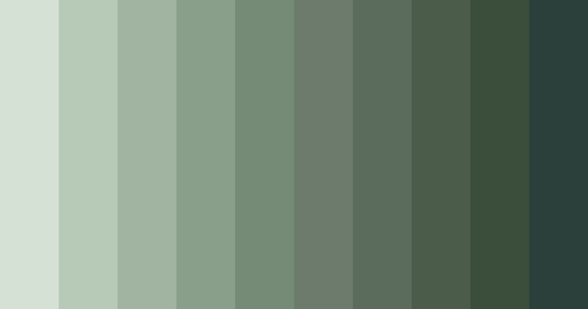 Download mistwood green color palette PNG image (landscape)