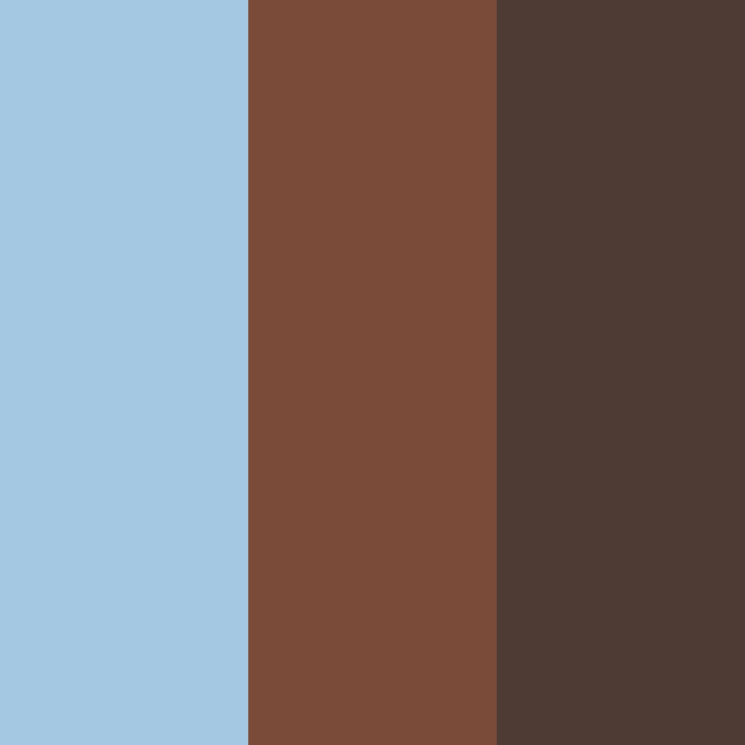 Download pigeon blue and brown harmony color palette PNG image (square)