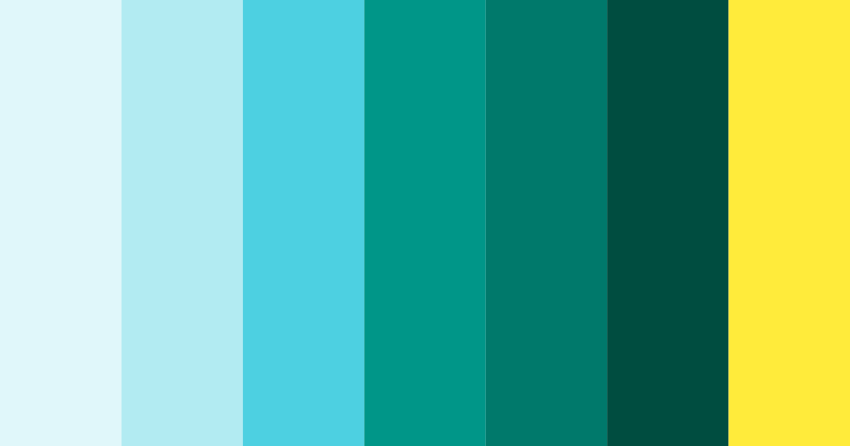 Download dark teal sunshine color palette PNG image (landscape)