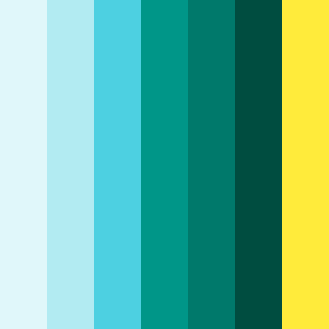 Download dark teal sunshine color palette PNG image (square)
