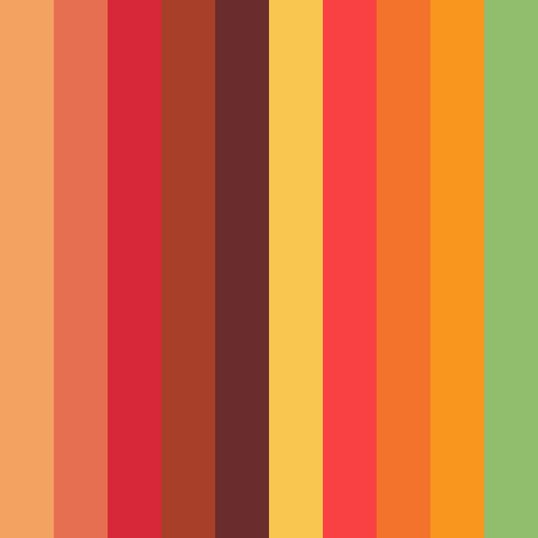 Download ember glow color palette PNG image (square)