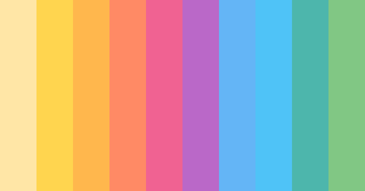 Download vibrant colors color palette PNG image (landscape)