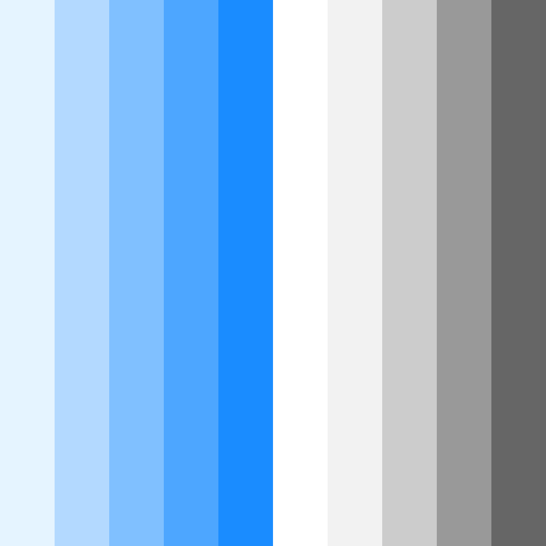 Download sky blue and shades of black and white color palette PNG image (square)
