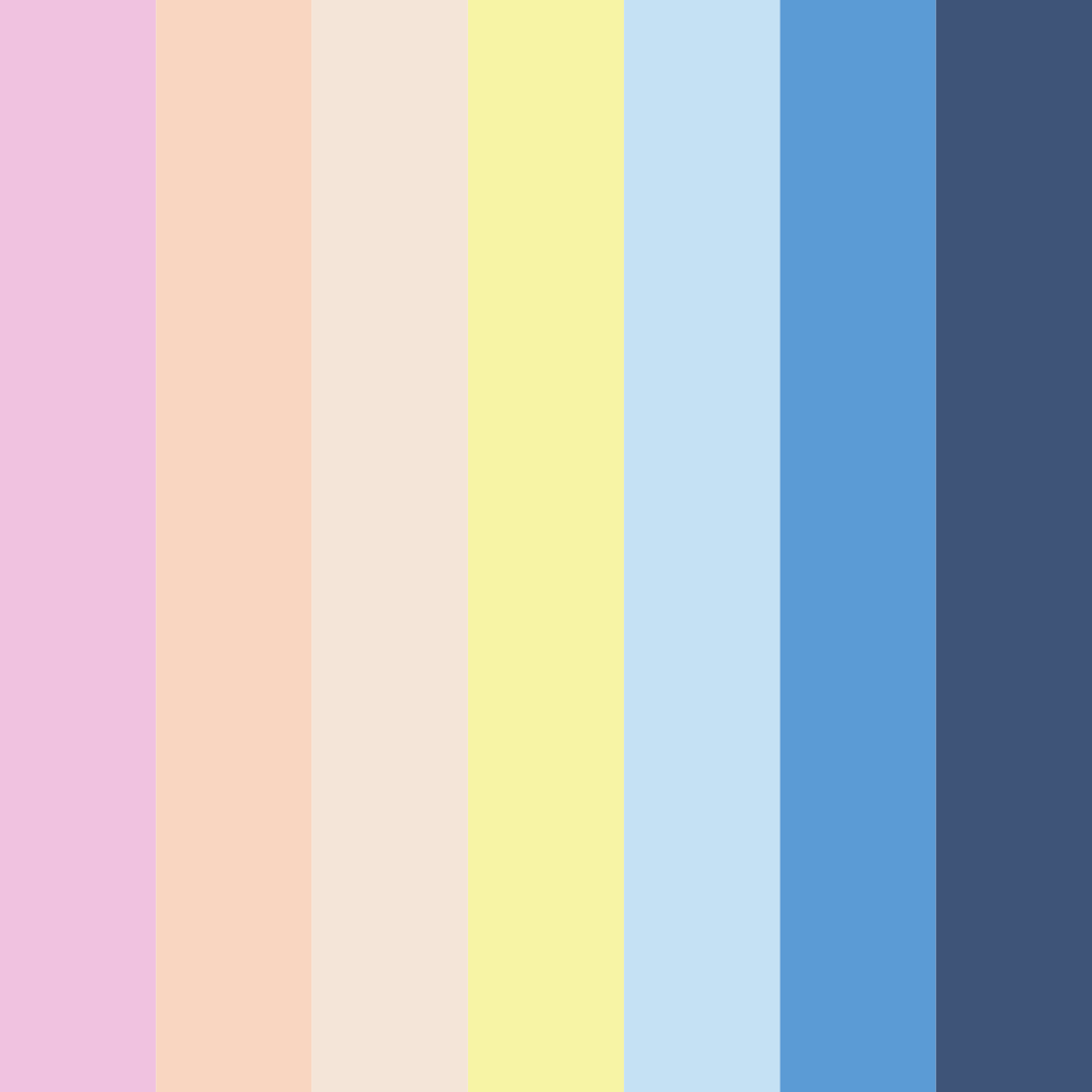 Download light blue tie-dye color palette PNG image (square)