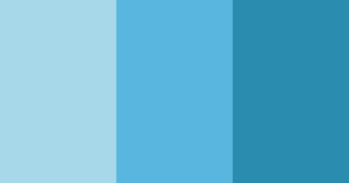 Download cool blue color palette PNG image (landscape)