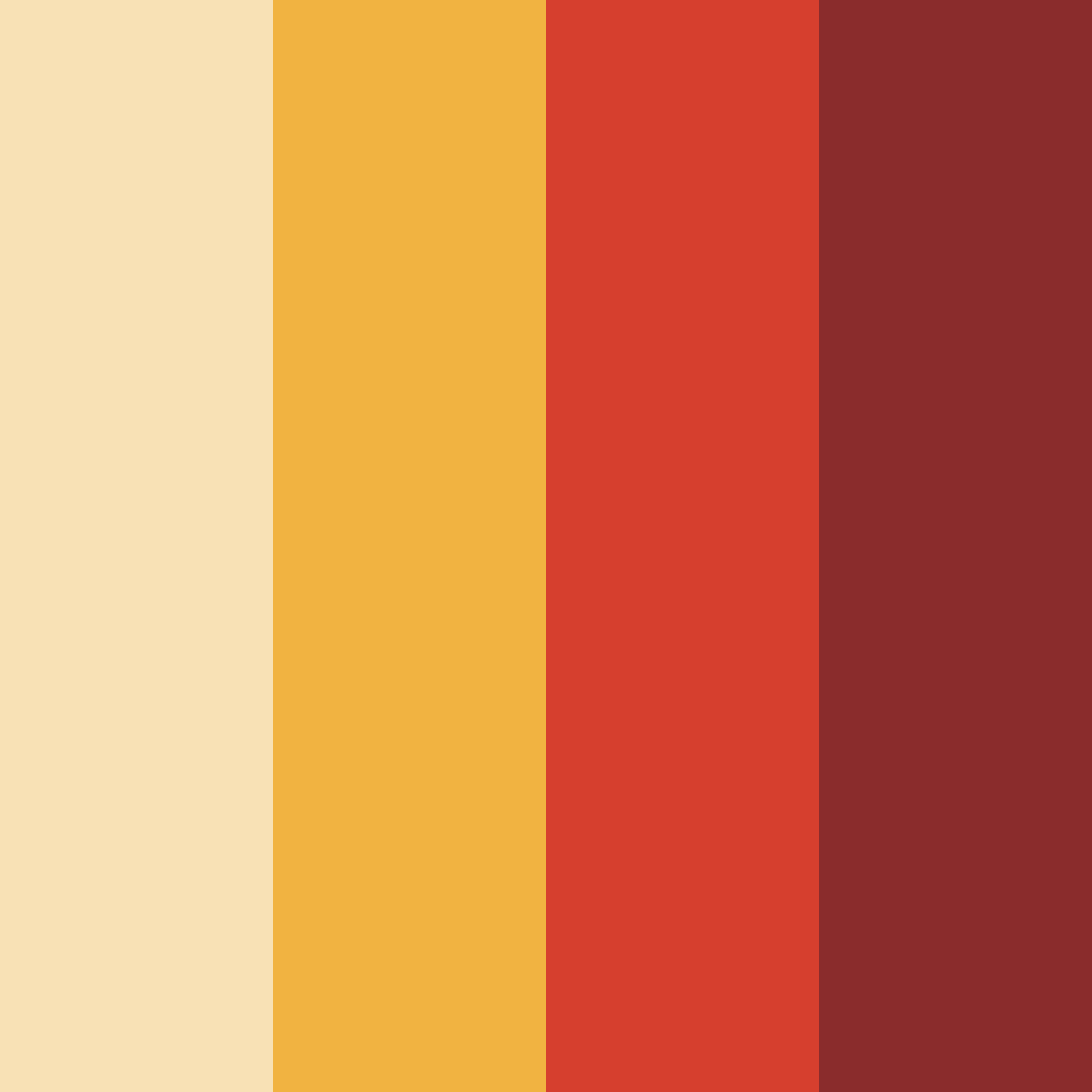 Download shades of orange color palette PNG image (square)