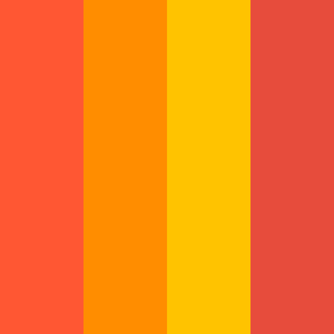 Download vibrant sunset color palette PNG image (square)