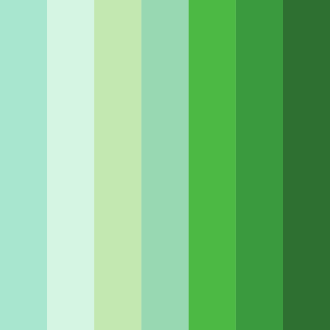 Download verdant harmony color palette PNG image (square)